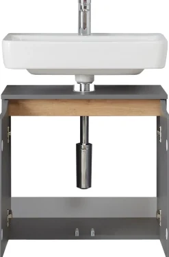 Saphir Badmöbel-Set »Quickset 5-teilig Waschbeckenunterschrank mit LED-Spiegel« 5 Stk. tlg.