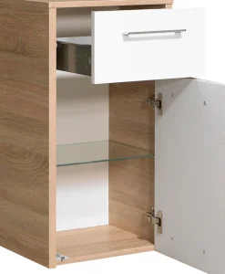 Saphir Badmöbel-Set »Quickset 382 4-teilig, Waschbeckenunterschrank mit LED-Spiegelschrank« 4 Stk. tlg.