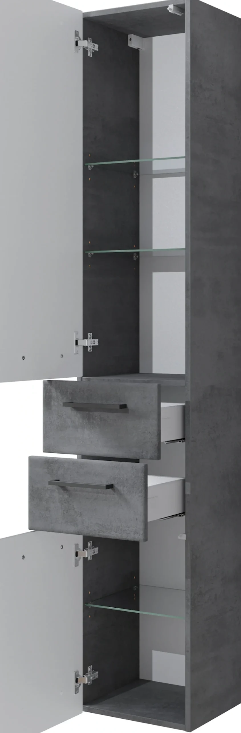 Saphir Badmöbel-Set »Quickset 945 5-teilig, Waschbeckenunterschrank mit LED-Spiegelschrank« 5 Stk. tlg.