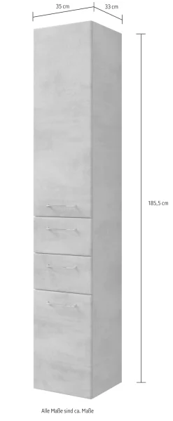 Saphir Badmöbel-Set »Quickset 945 5-teilig, Waschbeckenunterschrank mit LED-Spiegelschrank« 5 Stk. tlg.