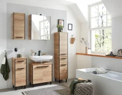 Saphir Badmöbel-Set »Quickset 395 3-teilig, Waschbeckenunterschrank mit LED-Spiegelschrank« 4 Stk. tlg.