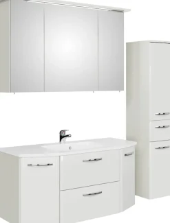 Saphir Badmöbel-Set »Quickset 326, 4-teilig, mit Keramikwaschtisch« 4 Stk. tlg.