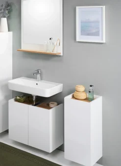 Saphir Badmöbel-Set »Quickset 947 3-teilig, Waschbeckenunterschrank mit Spiegel« 3 Stk. tlg.