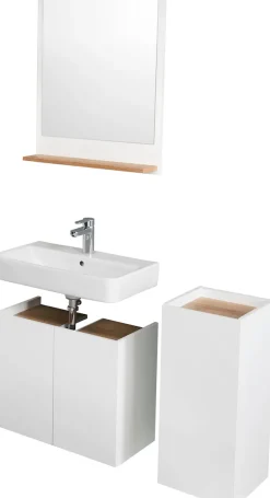 Saphir Badmöbel-Set »Quickset 947 3-teilig, Waschbeckenunterschrank mit Spiegel« 3 Stk. tlg.