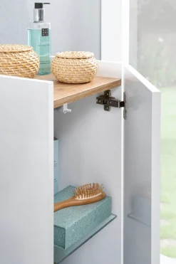 Saphir Badmöbel-Set »Quickset 947 3-teilig, Waschbeckenunterschrank mit Spiegel« 3 Stk. tlg.