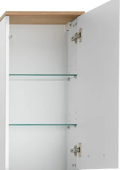 Saphir Badmöbel-Set »Quickset 4-teilig, Waschbeckenunterschrank mit LED-Spiegelschrank« 4 Stk. tlg.