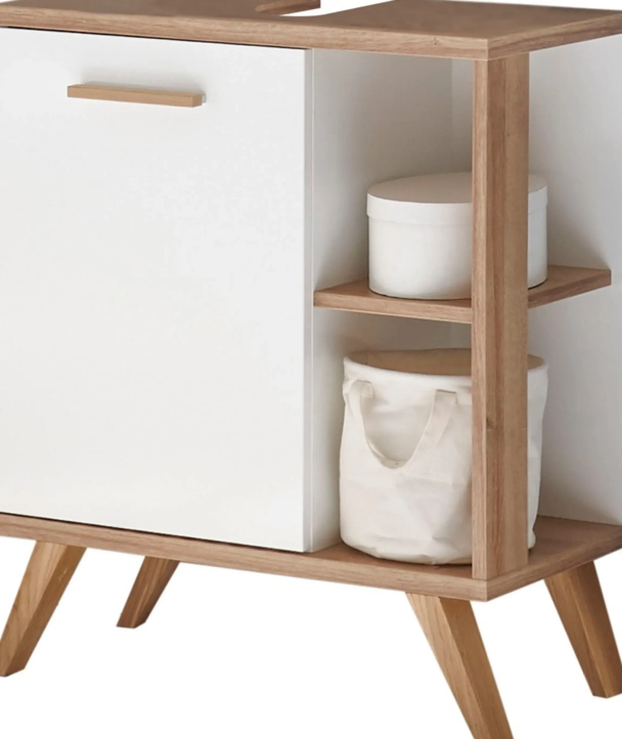 Saphir Badmöbel-Set »Quickset 4-teilig, Waschbeckenunterschrank mit LED-Spiegelschrank« 4 Stk. tlg.
