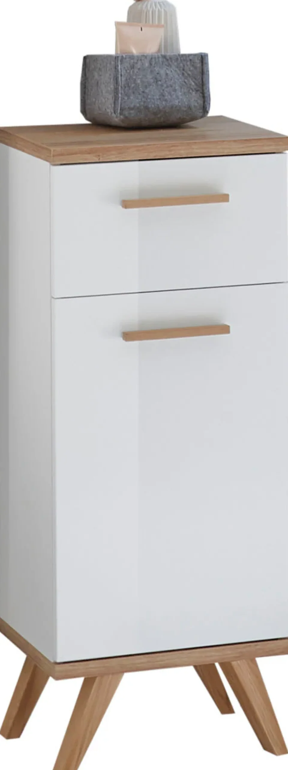 Saphir Badmöbel-Set »Quickset 4-teilig, Waschbeckenunterschrank mit LED-Spiegelschrank« 4 Stk. tlg.