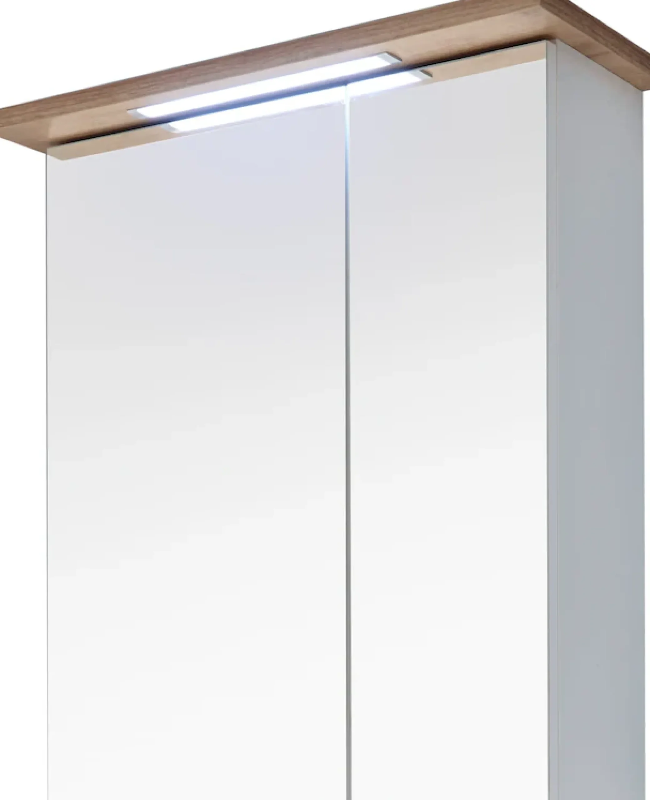 Saphir Badmöbel-Set »Quickset 4-teilig, Waschbeckenunterschrank mit LED-Spiegelschrank« 4 Stk. tlg.