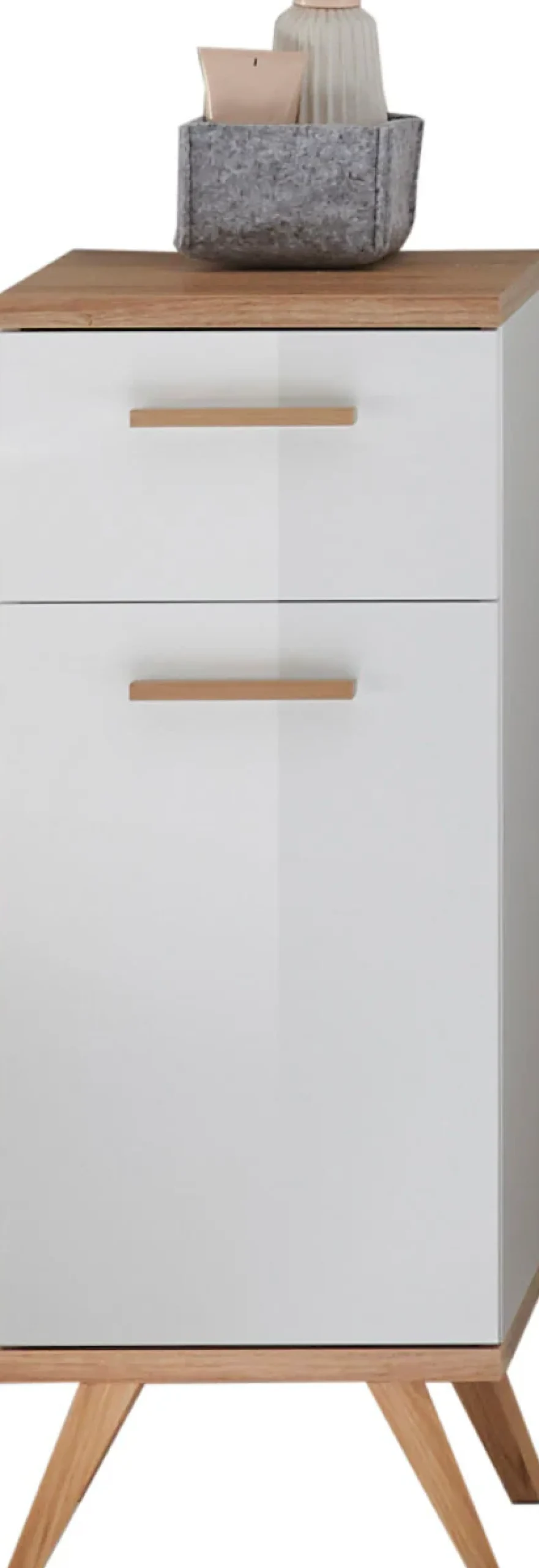 Saphir Badmöbel-Set »Quickset 4-teilig, Waschbeckenunterschrank mit LED-Spiegelschrank« 4 Stk. tlg.