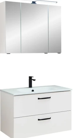 Saphir Badmöbel-Set »Quickset 500, Waschtischunterschrank mit Waschtisch und Spiegelschrank« 3 Stk. tlg.
