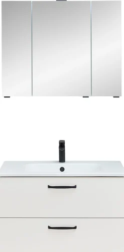 Saphir Badmöbel-Set »Quickset 500, Waschtischunterschrank mit Waschtisch und Spiegelschrank« 3 Stk. tlg.