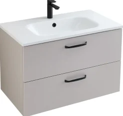 Saphir Badmöbel-Set »Quickset 500, Waschtischunterschrank mit Mineralmarmorwaschtisch« 2 Stk. tlg.