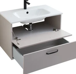 Saphir Badmöbel-Set »Quickset 500, Waschtischunterschrank mit Mineralmarmorwaschtisch« 2 Stk. tlg.
