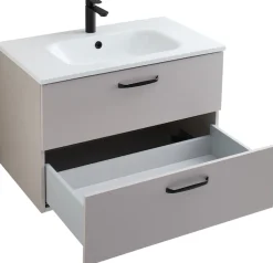 Saphir Badmöbel-Set »Quickset 500, Waschtischunterschrank mit Mineralmarmorwaschtisch« 2 Stk. tlg.