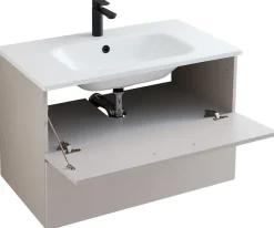 Saphir Badmöbel-Set »Quickset 500, Waschtischunterschrank mit Mineralmarmorwaschtisch« 2 Stk. tlg.