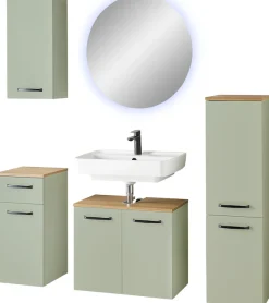 Saphir Badmöbel-Set »Quickset 500, Waschbeckenunterschrank mit Spiegel« 5 Stk. tlg.