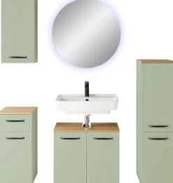 Saphir Badmöbel-Set »Quickset 500, Waschbeckenunterschrank mit Spiegel« 5 Stk. tlg.