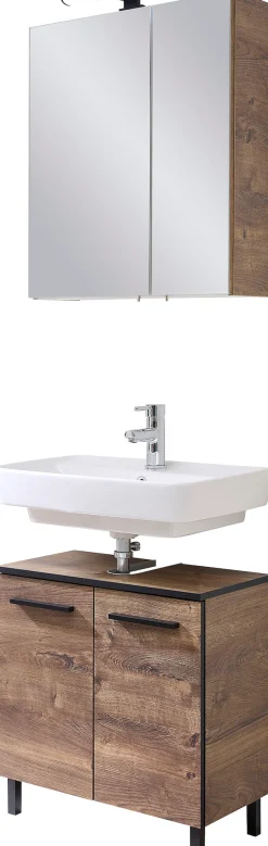 Saphir Badmöbel-Set »Quickset 374 Waschbeckenunterschrank mit LED-Spiegelschrank« 4 Stk. tlg.