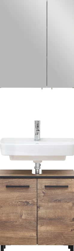 Saphir Badmöbel-Set »Quickset 374 Waschbeckenunterschrank mit LED-Spiegelschrank« 4 Stk. tlg.