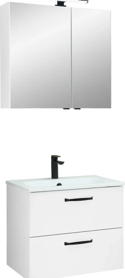 Saphir Badmöbel-Set »Quickset 500,Waschtischunterschrank mit Waschtisch und Spiegelschrank« 3 Stk. tlg.