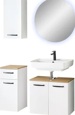 Saphir Badmöbel-Set »Quickset 500, Waschbeckenunterschrank mit Spiegel« 4 Stk. tlg.