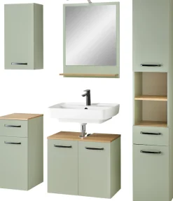 Saphir Badmöbel-Set »Quickset 500, Waschbeckenunterschrank mit Spiegel« 6 Stk. tlg.
