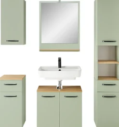 Saphir Badmöbel-Set »Quickset 500, Waschbeckenunterschrank mit Spiegel« 6 Stk. tlg.