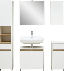 Saphir Badmöbel-Set »Quickset 100, Waschbeckenunterschrank mit Spiegelschrank« 5 Stk. tlg.