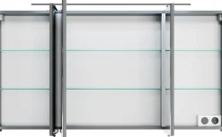 Saphir Badmöbel-Set »Serie 7045 2-teilig Mineralmarmor-Waschtisch mit LED-Spiegelschrank« Set, 2 Stk. tlg.