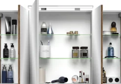 Saphir Badmöbel-Set »Serie 4010 4-teilig Keramik-Waschtisch mit LED-Spiegelschrank« Set,