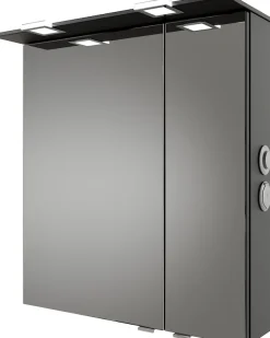 Saphir Badmöbel-Set »Serie 6025 2-teilig Mineralmarmor-Waschtisch mit LED-Spiegelschrank« 2 Stk. tlg.