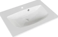 Saphir Badmöbel-Set »Serie 6025 2-teilig Mineralmarmor-Waschtisch mit LED-Spiegelschrank« 2 Stk. tlg.