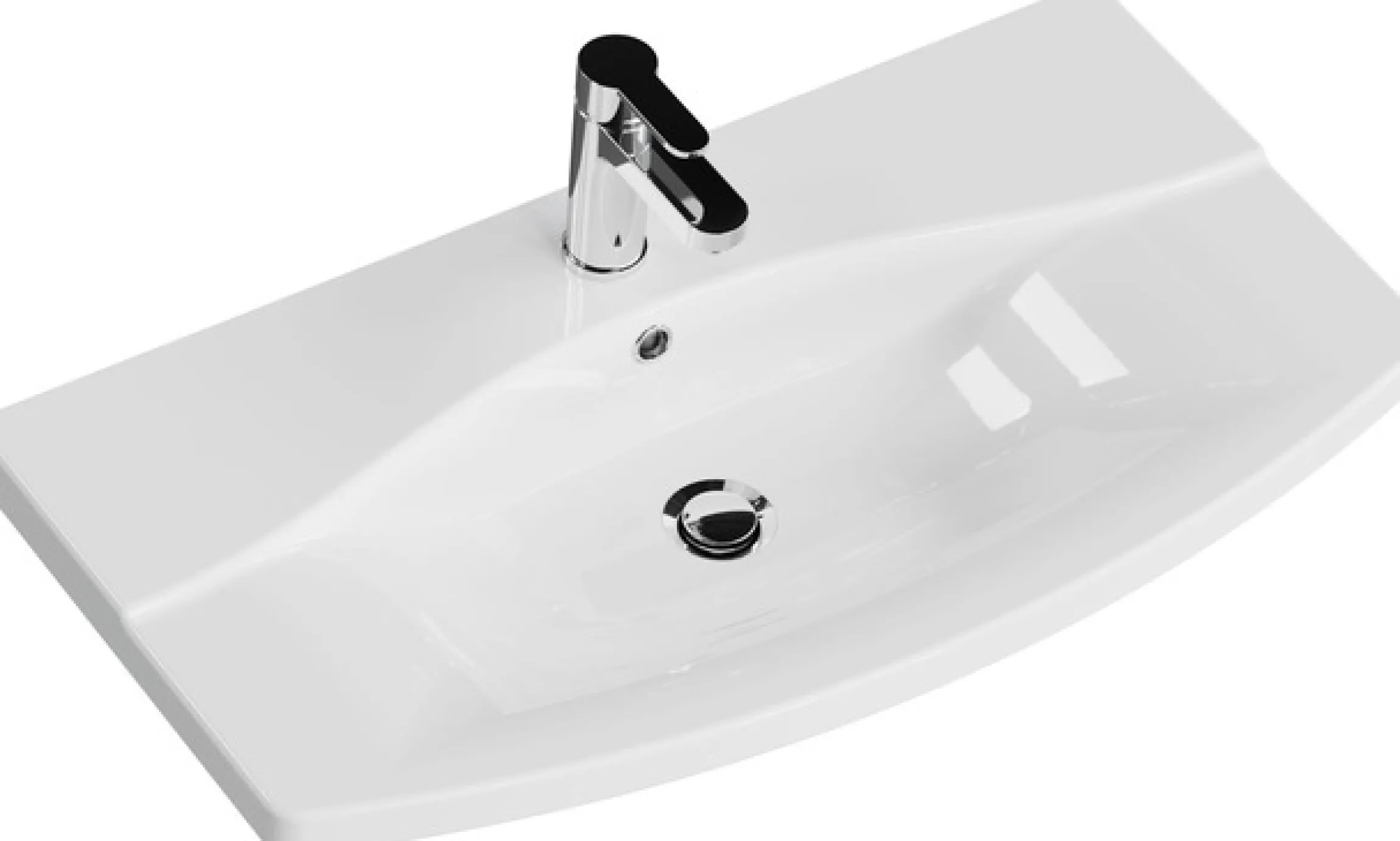 Saphir Badmöbel-Set »Serie 4010 2-teilig Keramik-Waschtisch mit LED-Spiegelschrank« Set,