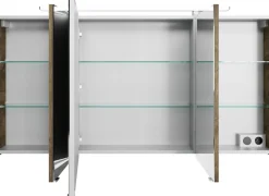 Saphir Badmöbel-Set »Serie 4010 4-teilig Keramik-Waschtisch mit LED-Spiegelschrank« Set,