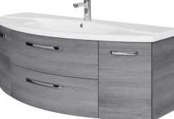 Saphir Badmöbel-Set »Serie 4010 2-teilig Keramik-Waschtisch mit LED-Spiegelschrank« Set,
