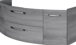 Saphir Badmöbel-Set »Serie 4010 2-teilig Keramik-Waschtisch mit LED-Spiegelschrank« Set,
