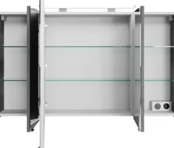 Saphir Badmöbel-Set »Serie 4010 5-teilig Keramik-Waschtisch mit LED-Spiegelschrank« Set,