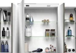 Saphir Badmöbel-Set »Serie 4010 5-teilig Keramik-Waschtisch mit LED-Spiegelschrank« Set,