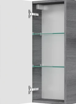 Saphir Badmöbel-Set »Serie 4010 5-teilig Keramik-Waschtisch mit LED-Spiegelschrank« Set,