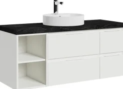 Saphir Badmöbel-Set »Serie 4035 2-teilig, Keramik-Aufsatzbecken mit LED-Spiegel« Set,