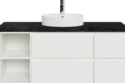 Saphir Badmöbel-Set »Serie 4035 2-teilig, Keramik-Aufsatzbecken mit LED-Spiegel« Set,