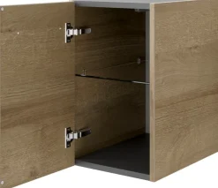 Saphir Badmöbel-Set »Serie 4035 2-teilig, Keramik-Aufsatzbecken mit LED-Spiegelschrank« Set,