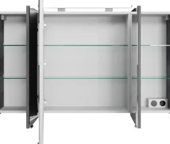Saphir Badmöbel-Set »Serie 4010 4-teilig Keramik-Waschtisch mit LED-Spiegelschrank« Set,