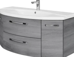 Saphir Badmöbel-Set »Serie 4010 4-teilig Keramik-Waschtisch mit LED-Spiegelschrank« Set,