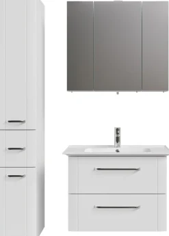 Saphir Badmöbel-Set »Serie 3006 3-teilig Keramik-Waschtisch mit Spiegelschrank« 4 Stk. tlg.