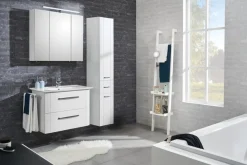 Saphir Badmöbel-Set »Serie 3006 3-teilig Keramik-Waschtisch mit Spiegelschrank« 4 Stk. tlg.