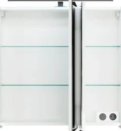Saphir Badmöbel-Set »Serie 7045 2-teilig Mineralmarmor-Waschtisch mit LED-Spiegelschrank« Set, 2 Stk. tlg.