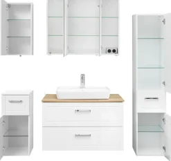Saphir Badmöbel-Set »Serie 3007,7-teilig, mit Türdämpfern« 7 Stk. tlg.