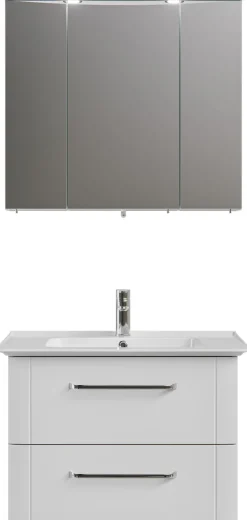 Saphir Badmöbel-Set »Serie 3006 2-teilig Keramik-Waschtisch mit Spiegelschrank« 3 Stk. tlg.